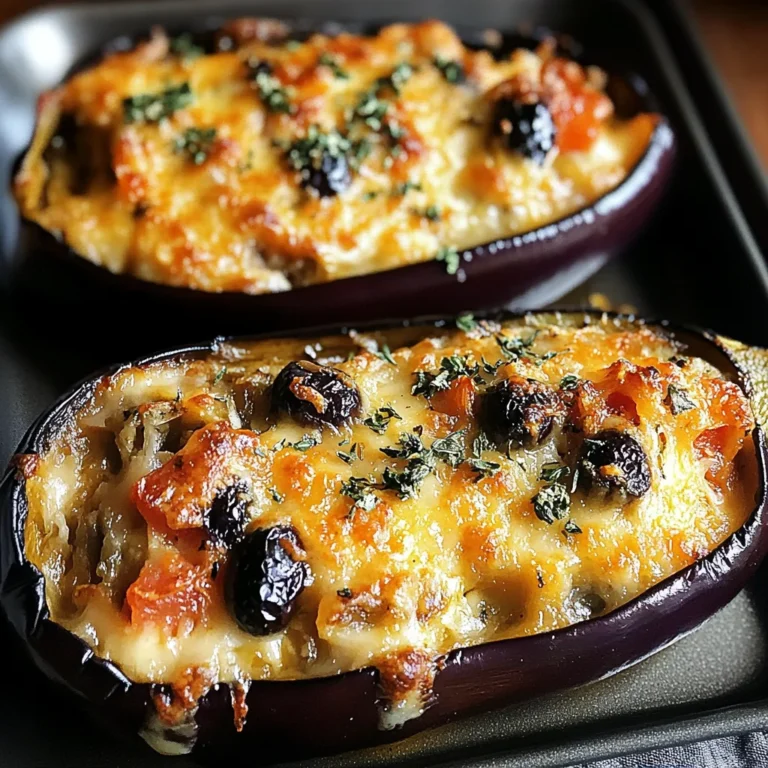 Aubergines gratinées mozzarella olives
