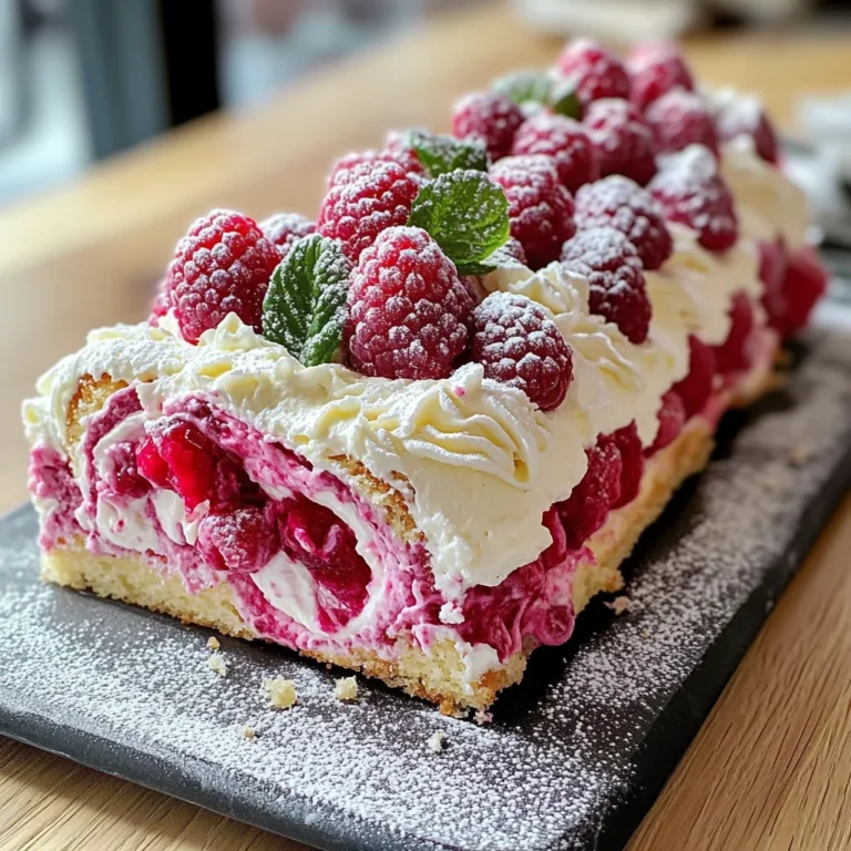 Bûche au Mascarpone et à la Framboise
