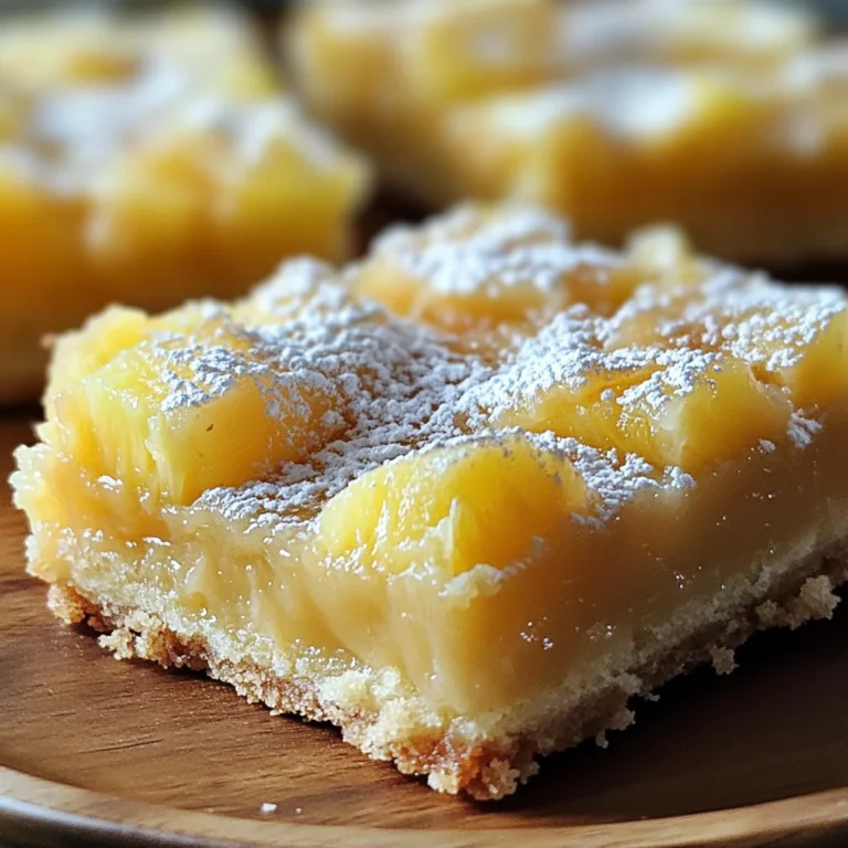 Carrés d'ananas croustillants