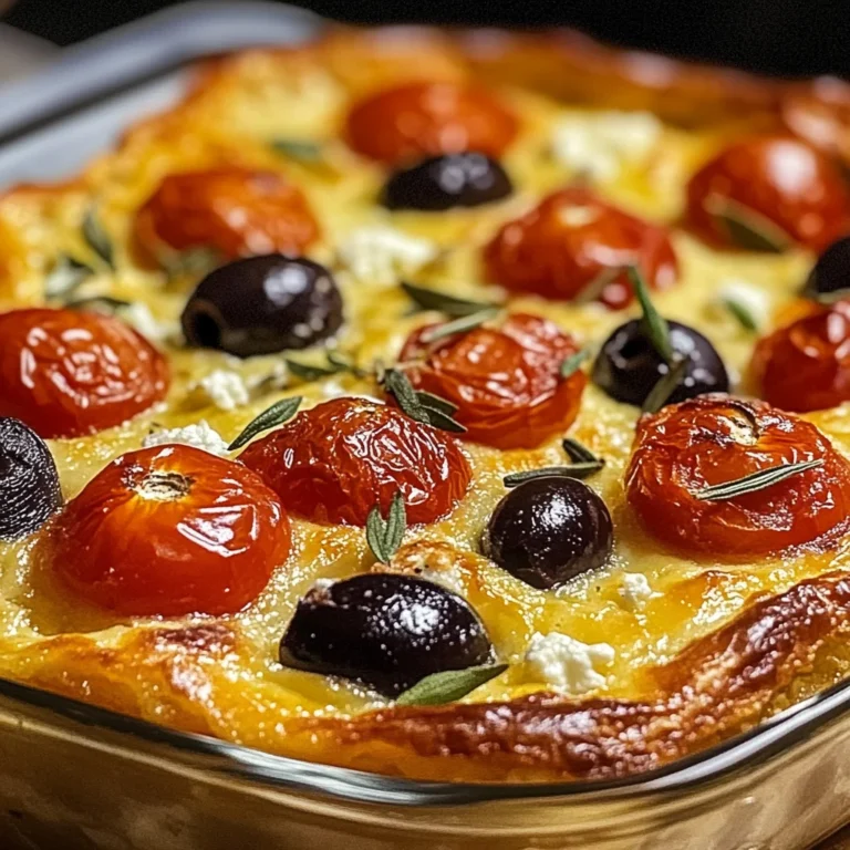Clafoutis salé aux tomates cerise, olives et chèvre