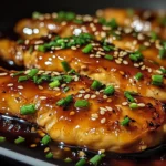 Escalopes de Poulet Caramélisées à l'Ail, Miel et Sauce 