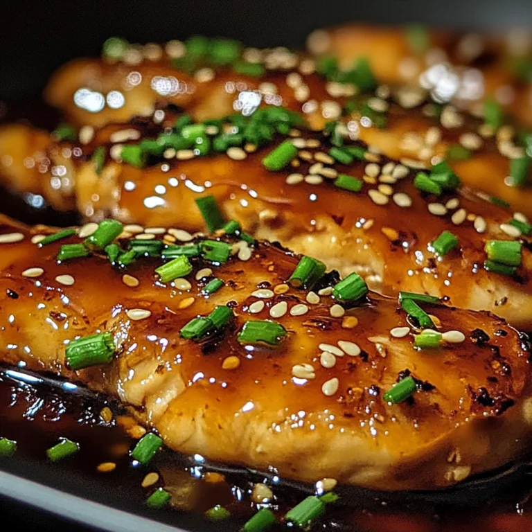 Escalopes de Poulet Caramélisées à l'Ail, Miel et Sauce 