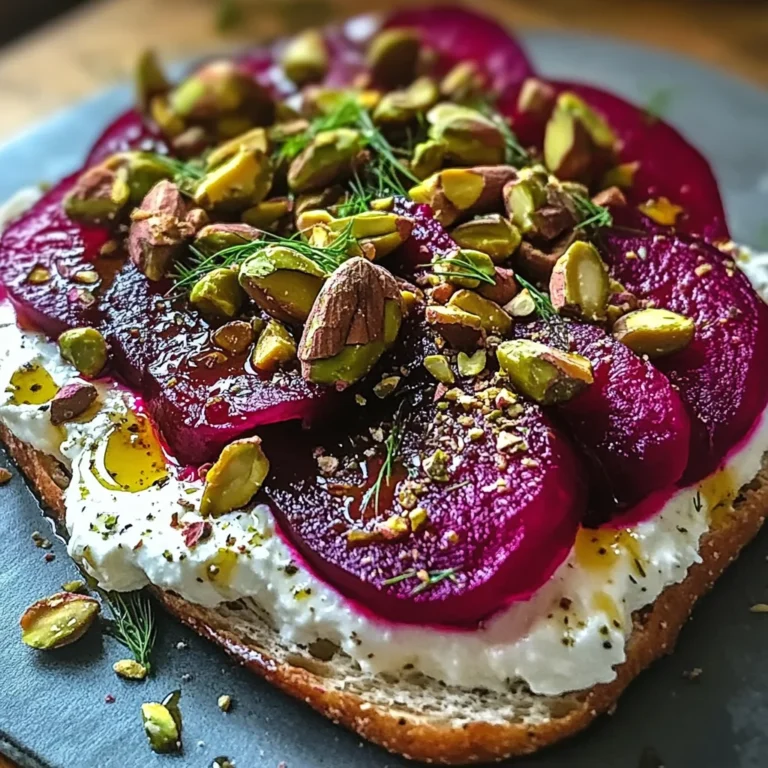 Feta battue, betteraves, pistaches