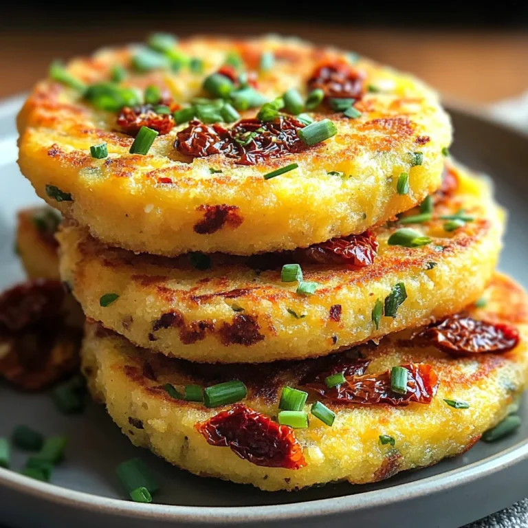 Galettes de Polenta aux Tomates Séchées