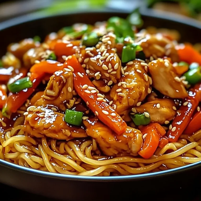 Nouilles Sautées au Poulet Caramélisé
