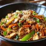 Nouilles sautées asiatiques rapides
