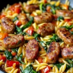 Poêlée Saucisse et Orzo