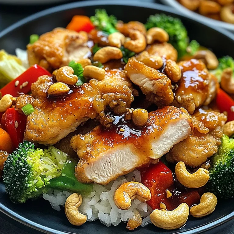 Poulet aux noix de cajou savoureux