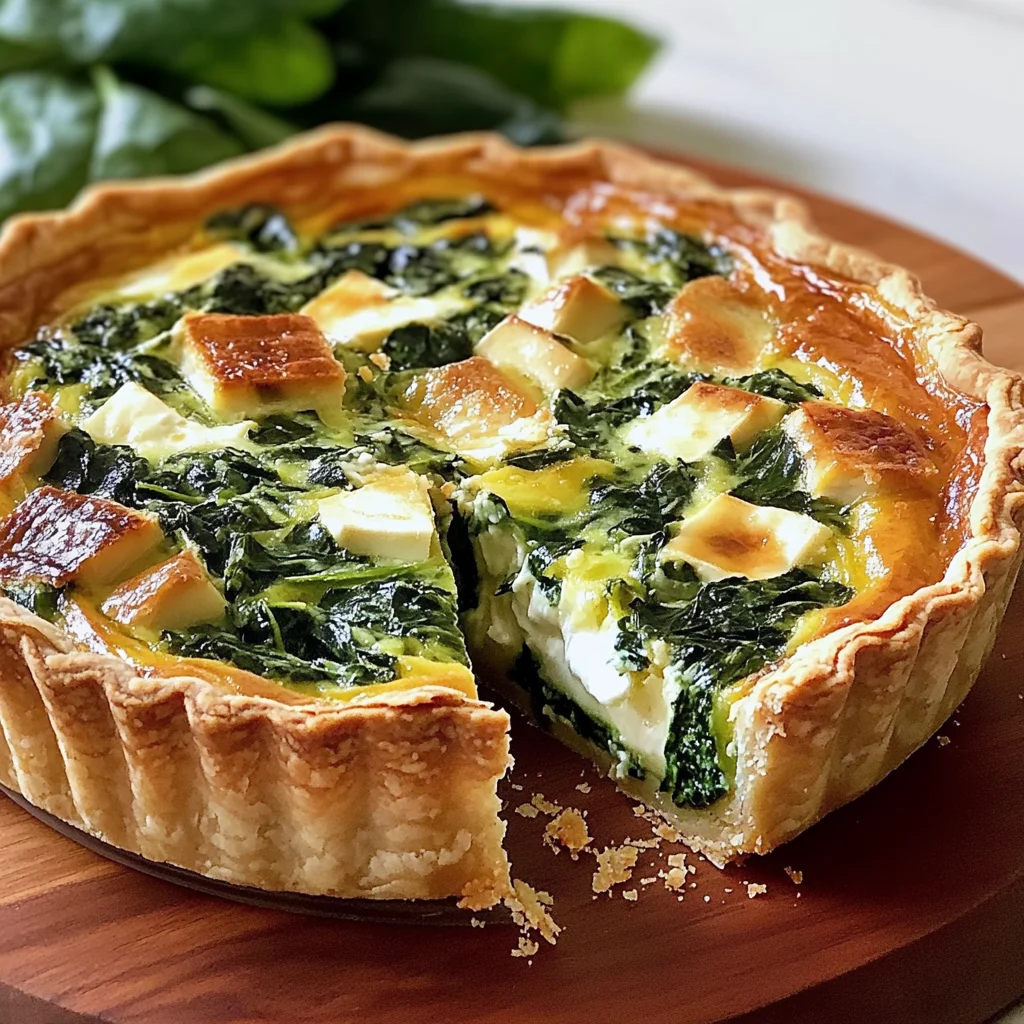 Quiche Boursin épinards maison