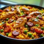 Recette de paella au poulet et chorizo : un plat savoureux à partager