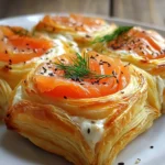 Roulés feuilletés saumon fromage