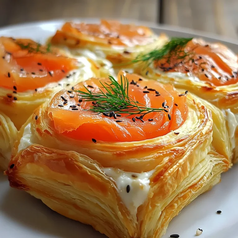 Roulés feuilletés saumon fromage