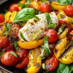 Salade de poivrons grillés à la burrata