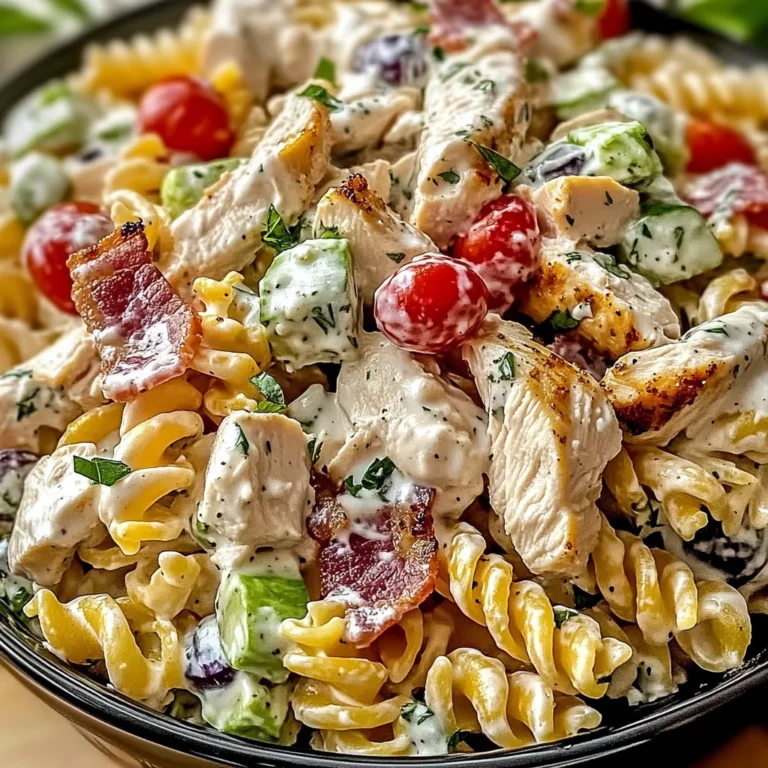 Salade de poulet et pâtes