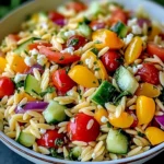 Salade d’orzo arc-en-ciel