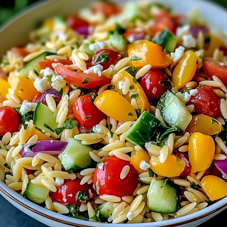 Salade d’orzo arc-en-ciel