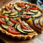 Tarte aux légumes colorés