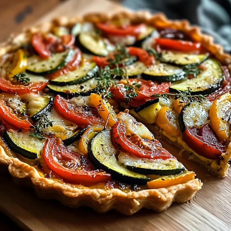 Tarte aux légumes colorés