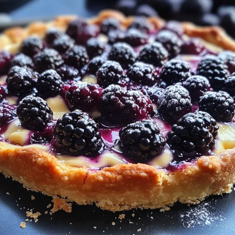 Tarte briochée aux mûres et à la crème d'amandes