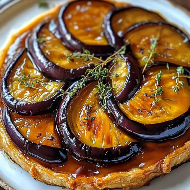 Tarte tatin aux aubergines
