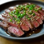Tataki de Bœuf Mariné aux Saveurs Asiatiques : Une Explosion de Goûts !