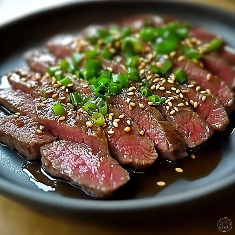 Tataki de Bœuf Mariné aux Saveurs Asiatiques : Une Explosion de Goûts !