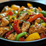 Wok de Poulet aux Poivrons