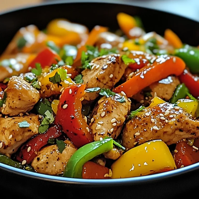 Wok de Poulet aux Poivrons