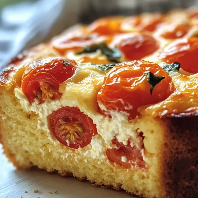 Cake moelleux tomate & mozzarella