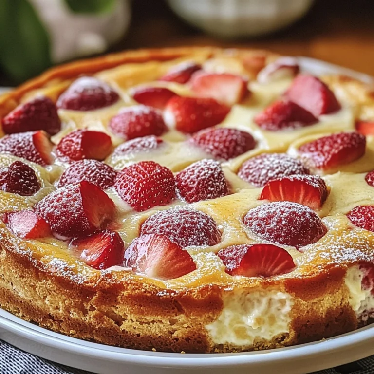 Clafoutis à la rhubarbe et fraises