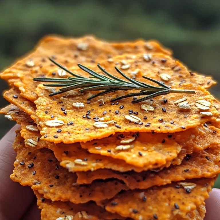 Crackers de patate douce, romarin et avoine