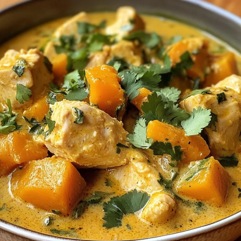 Curry onctueux de poulet et butternut