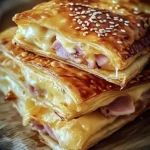 Feuilletés Croustillants au jambon de poulet et Fromage