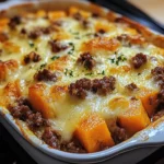 Gratin de patate douce et bœuf haché