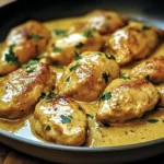 Poulet crémeux à la moutarde et au vinaigre de cidre blanc
