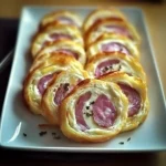 Roulé apéritif au jambon de poulet et fromage