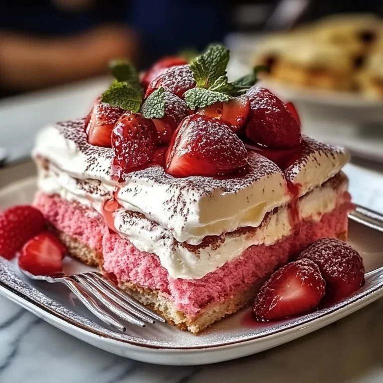 Tiramisu à la fraise avec biscuits roses de Reims